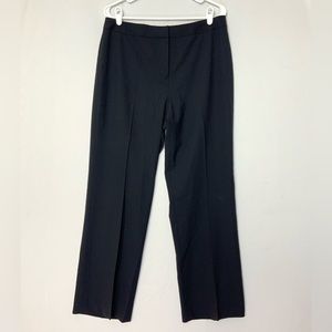 Lafayette 148 New York Sz 10 Menswear Black Dress Pants Virgin Wool Career